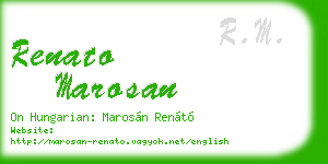 renato marosan business card